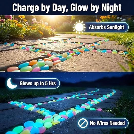 Glow In Dark Garden Rocks (Pack Of 100 pcs)